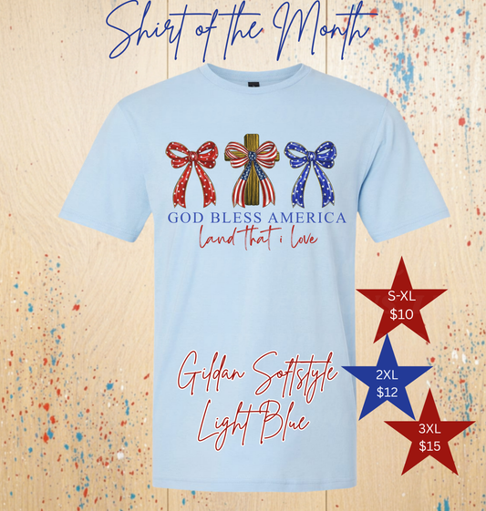 June Shirt of the Month – God Bless America Bows Tee