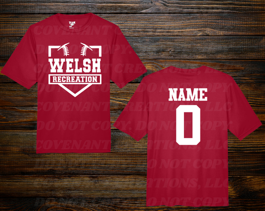Welsh Rec Performance Shirt – Polyester